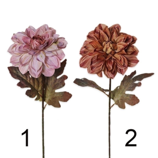 Jiřina polyester pr.15,5/60cm mix růžová/oranž