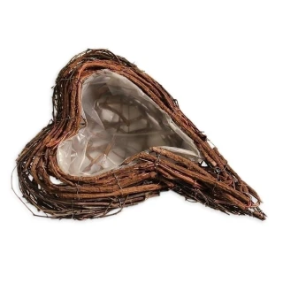 Srdce obal ratan 35cm natural