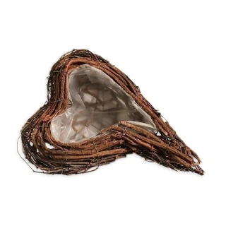 Srdce obal ratan 30cm natural