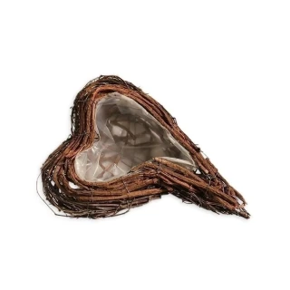 Srdce obal ratan 22cm natural