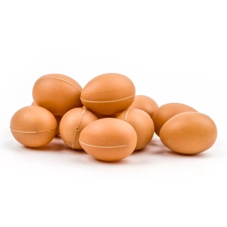 Vajíčka přízdoba pvc 12ks/4cm natural