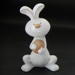 Zajíček keramika bílá