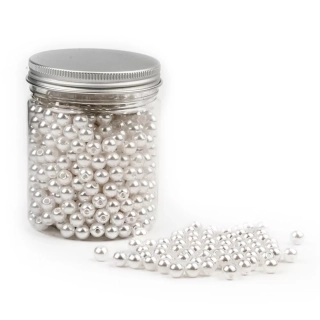 Dekoperličky pvc 8mm/150g bílá