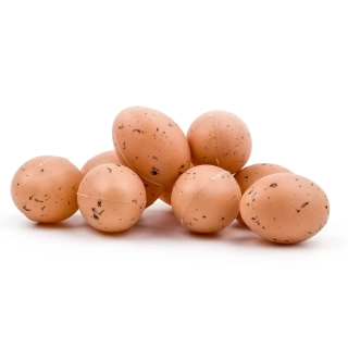Vajíčka přízdoba pvc 12ks/6cm natural 