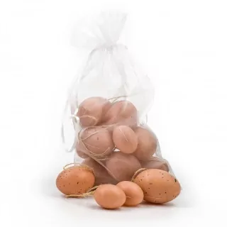 Vajíčka závěsná pvc 18ks/mix 4,5,6cm natural
